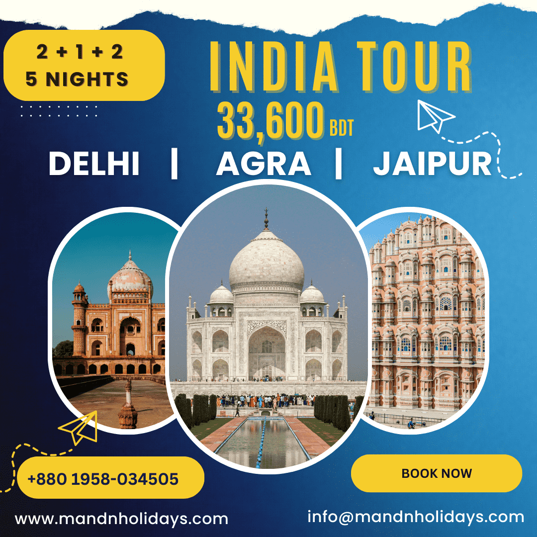 5 NIGHTS |  DELHI | AGRA | JAIPUR  TOUR PACKAGE